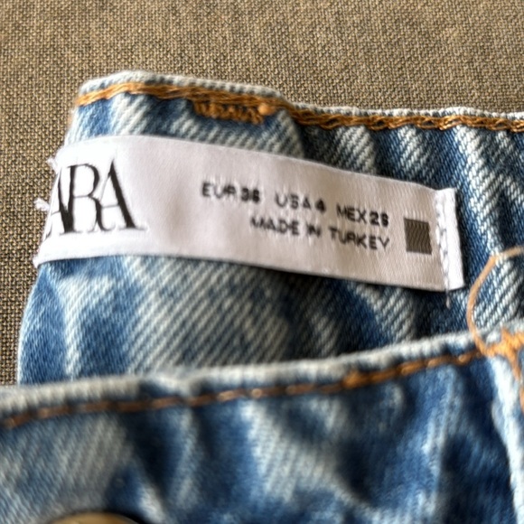 Zara Straight Leg Blue Jeans - Picture 3 of 5